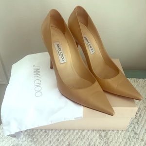 Jimmy Choo Abel Kid Leather Nude 100MM